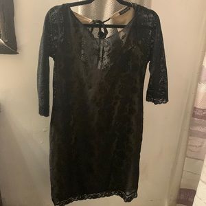 Black lace dress